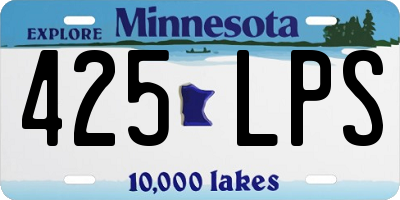 MN license plate 425LPS