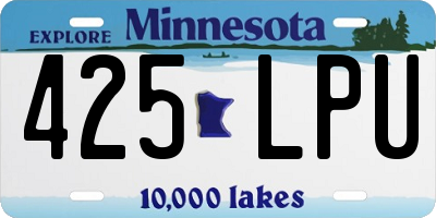 MN license plate 425LPU