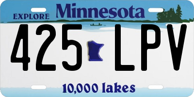 MN license plate 425LPV