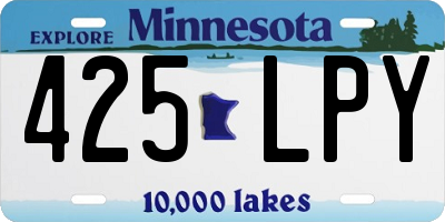 MN license plate 425LPY