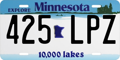 MN license plate 425LPZ
