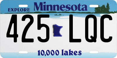 MN license plate 425LQC