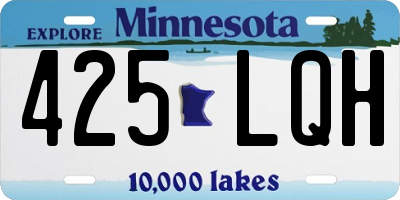MN license plate 425LQH