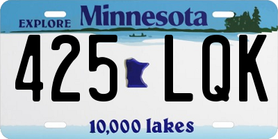MN license plate 425LQK