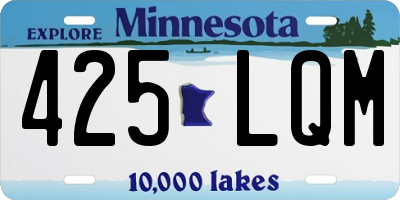 MN license plate 425LQM