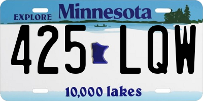 MN license plate 425LQW