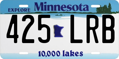 MN license plate 425LRB
