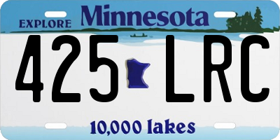MN license plate 425LRC