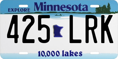 MN license plate 425LRK