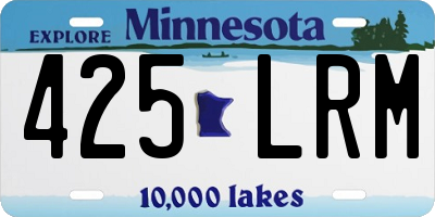 MN license plate 425LRM