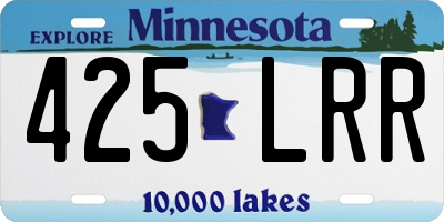 MN license plate 425LRR