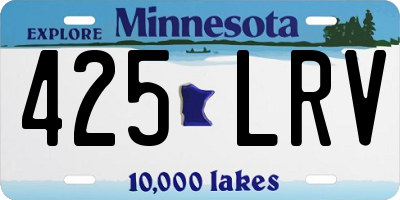 MN license plate 425LRV