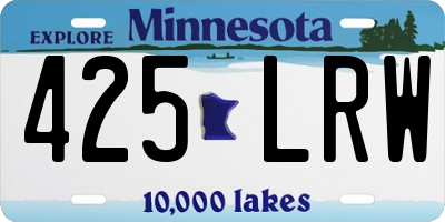 MN license plate 425LRW