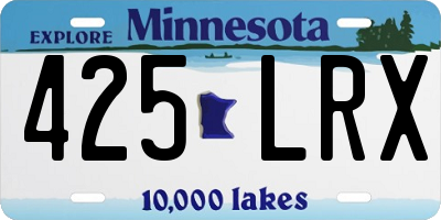 MN license plate 425LRX