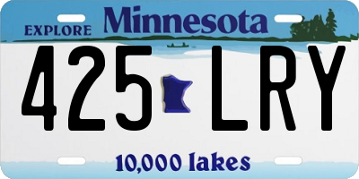 MN license plate 425LRY