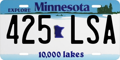 MN license plate 425LSA