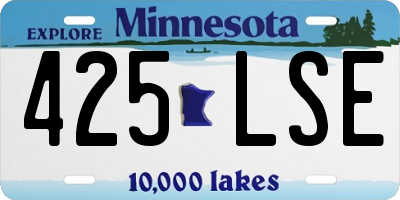 MN license plate 425LSE