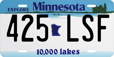 MN license plate 425LSF