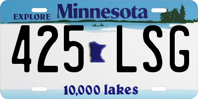 MN license plate 425LSG