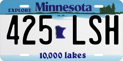 MN license plate 425LSH