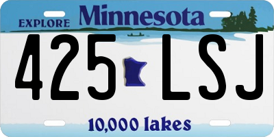 MN license plate 425LSJ