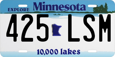 MN license plate 425LSM