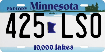 MN license plate 425LSO