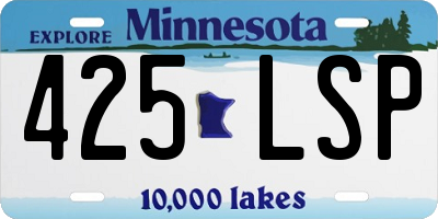 MN license plate 425LSP