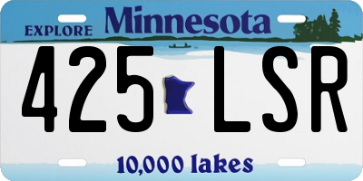 MN license plate 425LSR