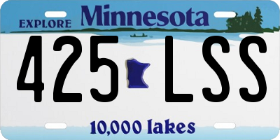 MN license plate 425LSS