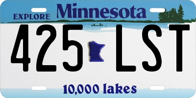 MN license plate 425LST