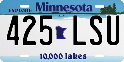 MN license plate 425LSU