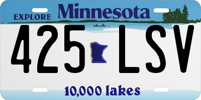 MN license plate 425LSV