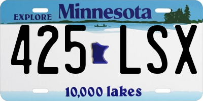 MN license plate 425LSX