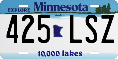 MN license plate 425LSZ