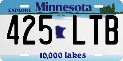MN license plate 425LTB