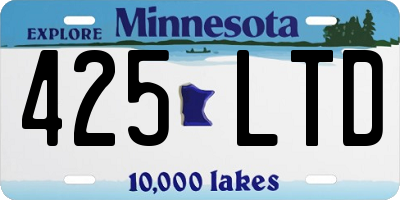 MN license plate 425LTD