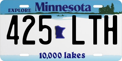 MN license plate 425LTH
