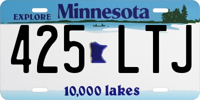 MN license plate 425LTJ