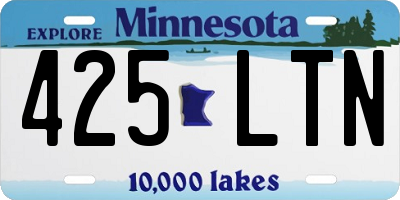 MN license plate 425LTN