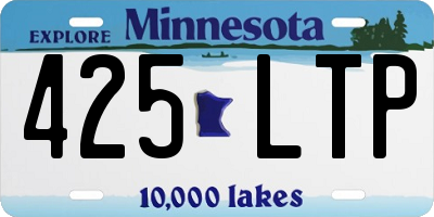 MN license plate 425LTP