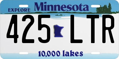 MN license plate 425LTR
