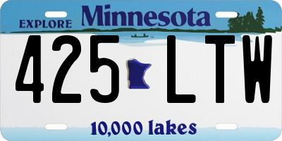 MN license plate 425LTW