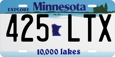 MN license plate 425LTX