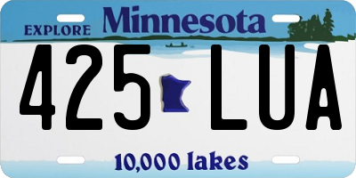 MN license plate 425LUA