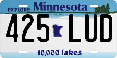 MN license plate 425LUD
