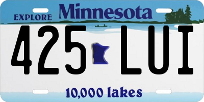 MN license plate 425LUI