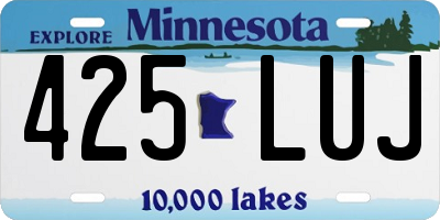 MN license plate 425LUJ