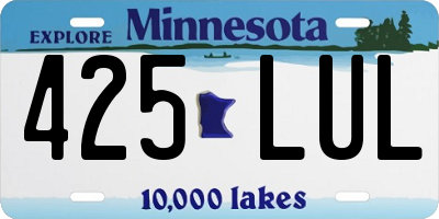 MN license plate 425LUL