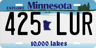 MN license plate 425LUR